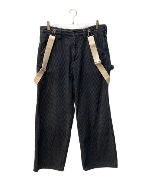 PAY DAY（ペイデイ）PAY DAY (ペイデイ) ヒッコリー柄ペインターパンツ ネイビー サイズ:FREEの古着・服飾アイテム