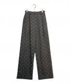 CLANEクラネ）の古着「パール ドット スラックス パンツ」｜グレー