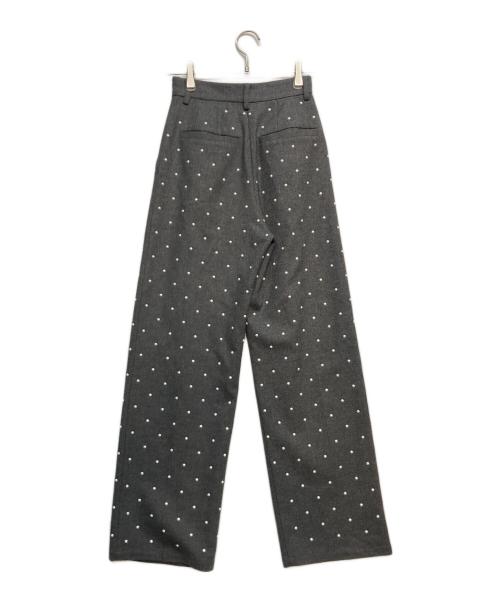 CLANE（クラネ）CLANE (クラネ) パール ドット スラックス パンツ グレーの古着・服飾アイテム