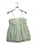 the Barnnetザ バーネット）の古着「Crepe Peplum Sleeveless Top」｜グリーン
