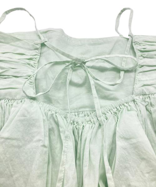 the Barnnet（ザ バーネット）the Barnnet (ザ バーネット) Crepe Peplum Sleeveless Top グリーン サイズ:FREEの古着・服飾アイテム