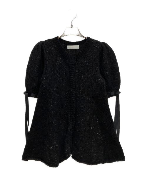 CELFORD（セルフォード）CELFORD (セルフォード) リボン ディテール ペプラム カーディガン ブラック サイズ:FREEの古着・服飾アイテム