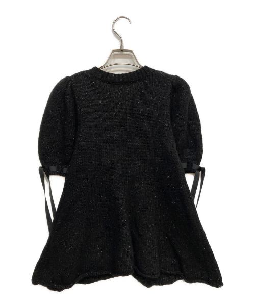 CELFORD（セルフォード）CELFORD (セルフォード) リボン ディテール ペプラム カーディガン ブラック サイズ:FREEの古着・服飾アイテム