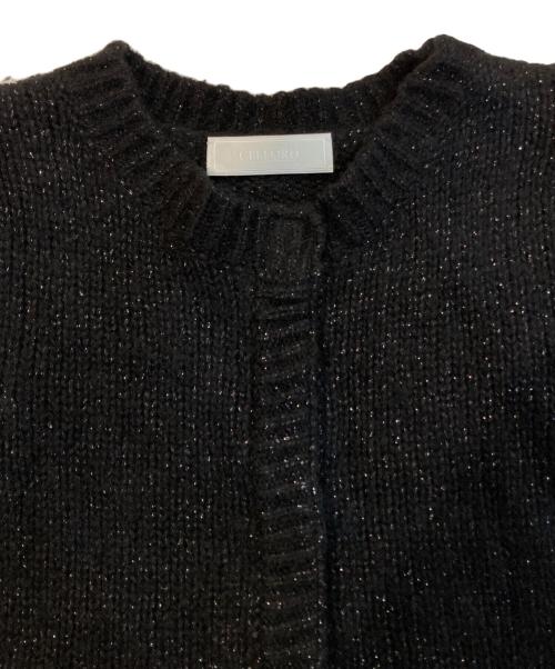 CELFORD（セルフォード）CELFORD (セルフォード) リボン ディテール ペプラム カーディガン ブラック サイズ:FREEの古着・服飾アイテム