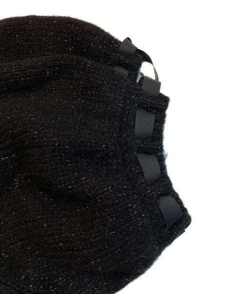 CELFORD（セルフォード）CELFORD (セルフォード) リボン ディテール ペプラム カーディガン ブラック サイズ:FREEの古着・服飾アイテム