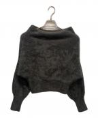 anuansアニュアンス）の古着「ラクーンオフショルニットプルオーバー」｜グレー