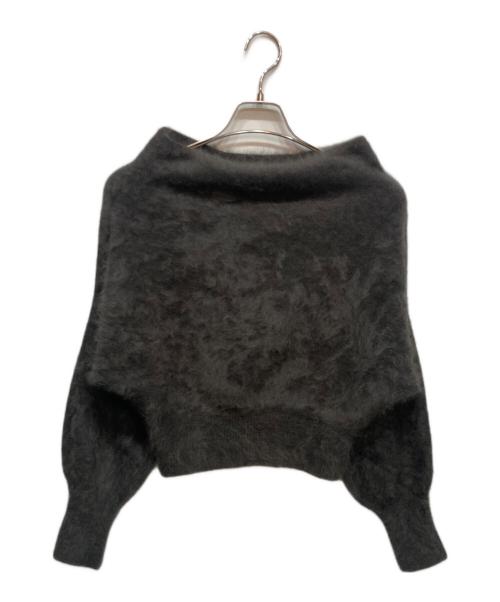 anuans（アニュアンス）anuans (アニュアンス) ラクーンオフショルニットプルオーバー グレー サイズ:Freeの古着・服飾アイテム