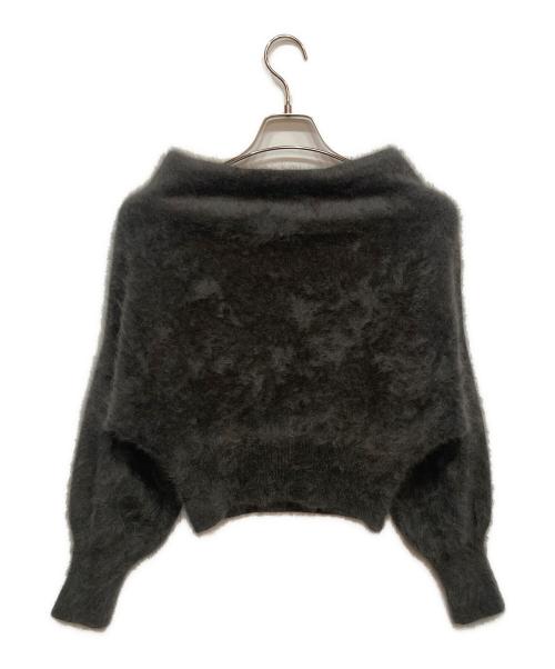 anuans（アニュアンス）anuans (アニュアンス) ラクーンオフショルニットプルオーバー グレー サイズ:Freeの古着・服飾アイテム