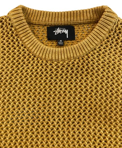 stussy（ステューシー）stussy (ステューシー) Pigment Dyed Loose Gauge Sweater イエロー サイズ:Mの古着・服飾アイテム