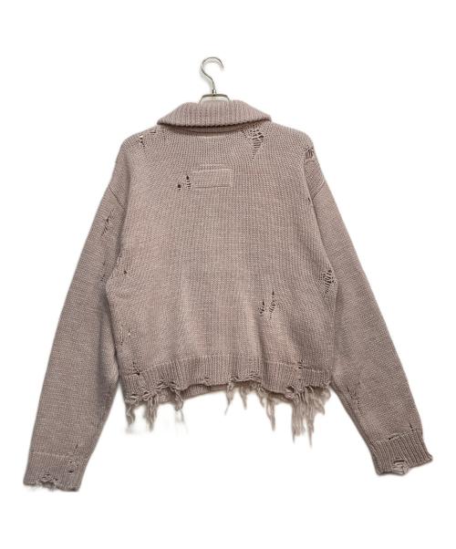 Maison MIHARA YASUHIRO（メゾン ミハラ ヤスヒロ）Maison MIHARA YASUHIRO (メゾン ミハラ ヤスヒロ) Dinosaur Knit Cardigan ピンク サイズ:44の古着・服飾アイテム