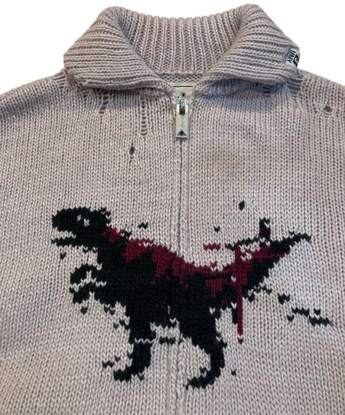 Maison MIHARA YASUHIRO（メゾン ミハラ ヤスヒロ）Maison MIHARA YASUHIRO (メゾン ミハラ ヤスヒロ) Dinosaur Knit Cardigan ピンク サイズ:44の古着・服飾アイテム