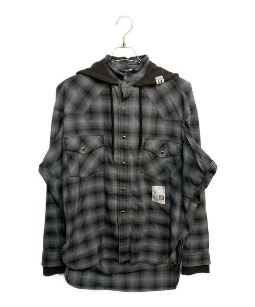 Maison MIHARA YASUHIRO（メゾン ミハラ ヤスヒロ）Maison MIHARA YASUHIRO (メゾン ミハラ ヤスヒロ) SWEAT HOODIE L/S SHIRTS グレー サイズ:44の古着・服飾アイテム