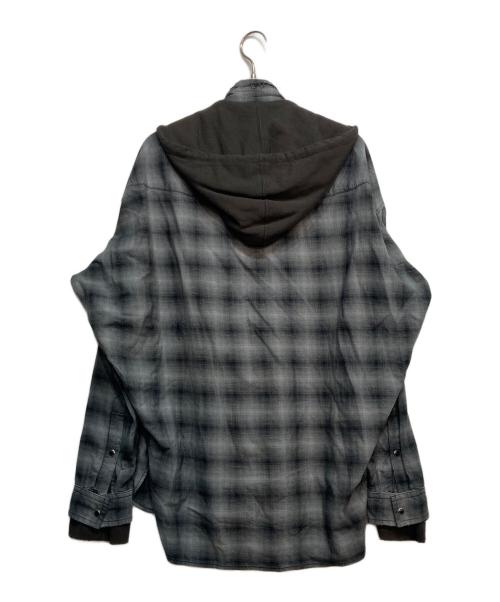 Maison MIHARA YASUHIRO（メゾン ミハラ ヤスヒロ）Maison MIHARA YASUHIRO (メゾン ミハラ ヤスヒロ) SWEAT HOODIE L/S SHIRTS グレー サイズ:44の古着・服飾アイテム