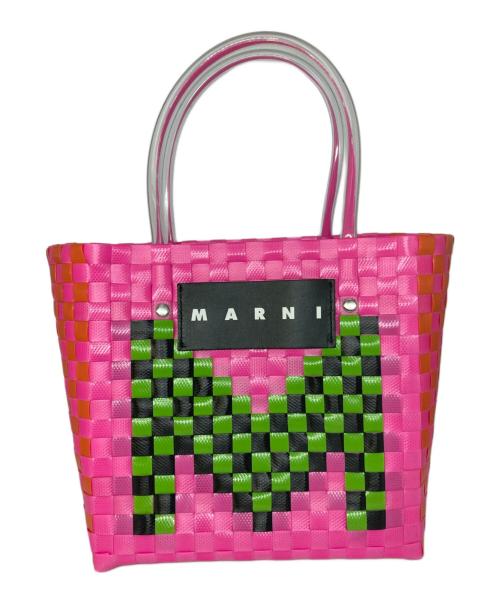 MARNI（マルニ）MARNI (マルニ) FLOWER CAFE M バスケットバッグ ピンク サイズ:サイズ詳細参照の古着・服飾アイテム