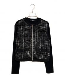 HERNO（ヘルノ）の古着「ツイードダウンジャケット」｜ブラック