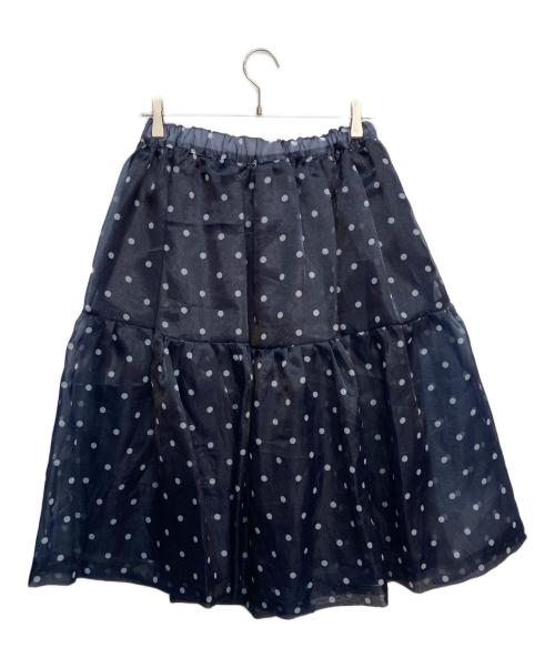 COMME des GARCONS GIRL（コムデギャルソンガール）COMME des GARCONS GIRL (コムデギャルソンガール) ドット柄シアースカート ネイビー サイズ:Sの古着・服飾アイテム