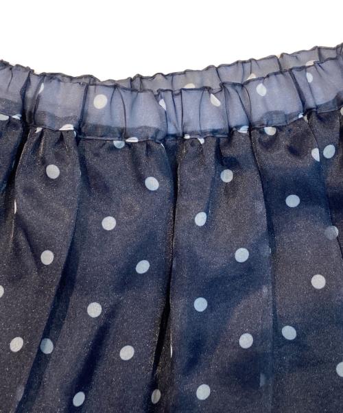 COMME des GARCONS GIRL（コムデギャルソンガール）COMME des GARCONS GIRL (コムデギャルソンガール) ドット柄シアースカート ネイビー サイズ:Sの古着・服飾アイテム