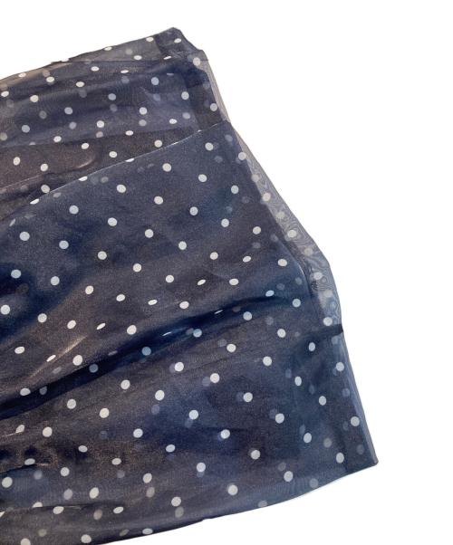 COMME des GARCONS GIRL（コムデギャルソンガール）COMME des GARCONS GIRL (コムデギャルソンガール) ドット柄シアースカート ネイビー サイズ:Sの古着・服飾アイテム