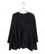 COMME des GARCONS COMME des GARCONSコムデギャルソン コムデギャルソン）の古着「アシンメトリーデザインブラウス」｜ブラック