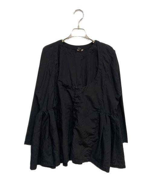 COMME des GARCONS COMME des GARCONS（コムデギャルソン コムデギャルソン）COMME des GARCONS COMME des GARCONS (コムデギャルソン コムデギャルソン) アシンメトリーデザインブラウス ブラック サイズ:Mの古着・服飾アイテム