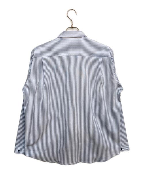 COLUMBIA BLACK LABEL（コロンビアブラックレーベル）COLUMBIA BLACK LABEL (コロンビアブラックレーベル) シェブロンリムロングスリーブシャツ ブルー サイズ:Mの古着・服飾アイテム