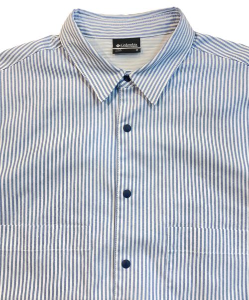 COLUMBIA BLACK LABEL（コロンビアブラックレーベル）COLUMBIA BLACK LABEL (コロンビアブラックレーベル) シェブロンリムロングスリーブシャツ ブルー サイズ:Mの古着・服飾アイテム