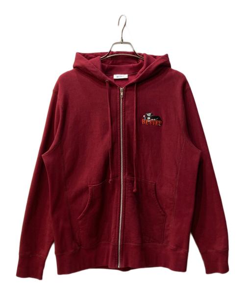 better gift shop（ベターギフトショップ）better gift shop (ベターギフトショップ) ジップ パーカー レッド サイズ:Lの古着・服飾アイテム