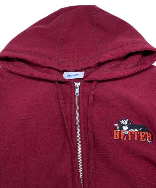 better gift shop（ベターギフトショップ）better gift shop (ベターギフトショップ) ジップ パーカー レッド サイズ:Lの古着・服飾アイテム