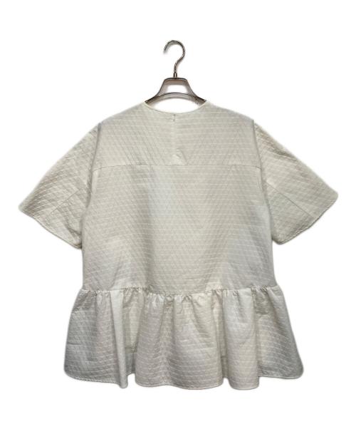 LE PHIL（ル フィル）LE PHIL (ル フィル) ジャガード ブラウス ホワイト サイズ:Fの古着・服飾アイテム