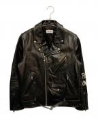 PERK GAPS×JACKROSEパークギャップス×ジャックローズ）の古着「グラフィティ ダブル ライダース ジャケット」｜ブラック