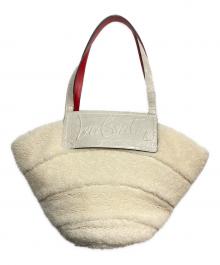 Christian Louboutin（クリスチャン・ルブタン）の古着「ボアxレザートートバッグ」｜ホワイト