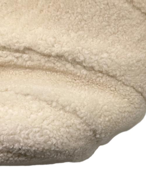 Christian Louboutin（クリスチャン・ルブタン）Christian Louboutin (クリスチャン・ルブタン) ボアxレザートートバッグ ホワイトの古着・服飾アイテム