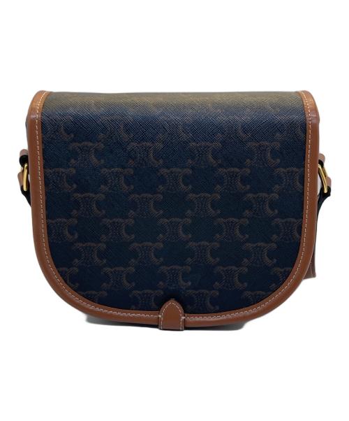 CELINE（セリーヌ）CELINE (セリーヌ) ミディアム フォルコ バッグ / トリオンフキャンバス & カーフスキン ブラウンの古着・服飾アイテム