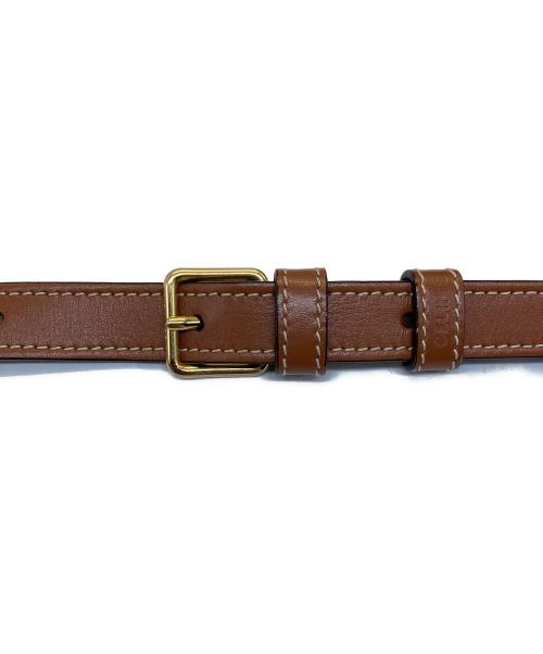 CELINE（セリーヌ）CELINE (セリーヌ) ミディアム フォルコ バッグ / トリオンフキャンバス & カーフスキン ブラウンの古着・服飾アイテム