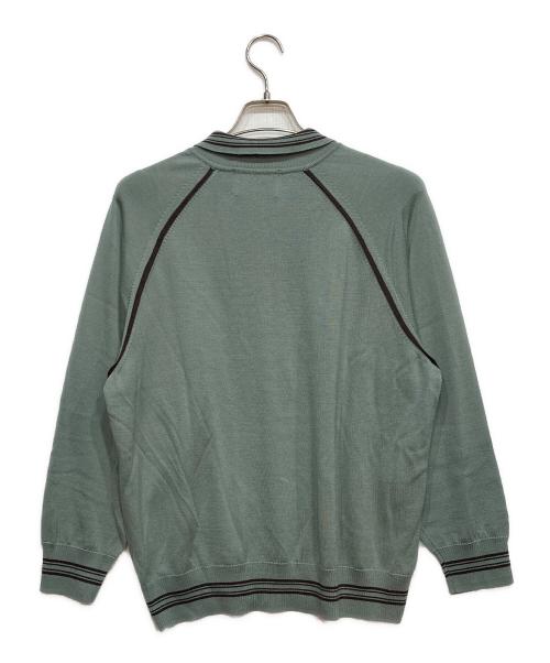SUGARHILL（シュガーヒル）SUGARHILL (シュガーヒル) ZIP-UP LINE KNIT POLO SHIRT グリーン サイズ:2の古着・服飾アイテム
