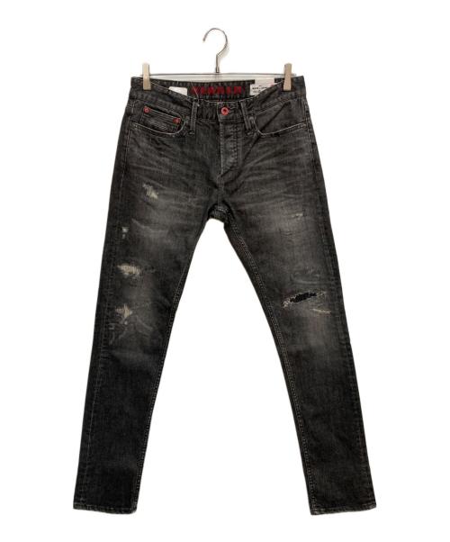 Denham（デンハム）Denham (デンハム) ダメージ加工スリムデニム グレー サイズ:30 未使用品の古着・服飾アイテム