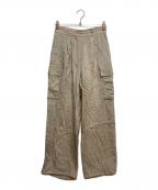 Nobleノーブル）の古着「リンクル タフタ イージー カーゴパンツ」｜ベージュ