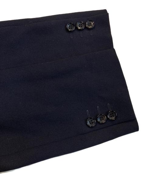 COMME des GARCONS GIRL（コムデギャルソンガール）COMME des GARCONS GIRL (コムデギャルソンガール) チェック切替 丸襟テーラード　ジャケット ネイビー サイズ:Mの古着・服飾アイテム