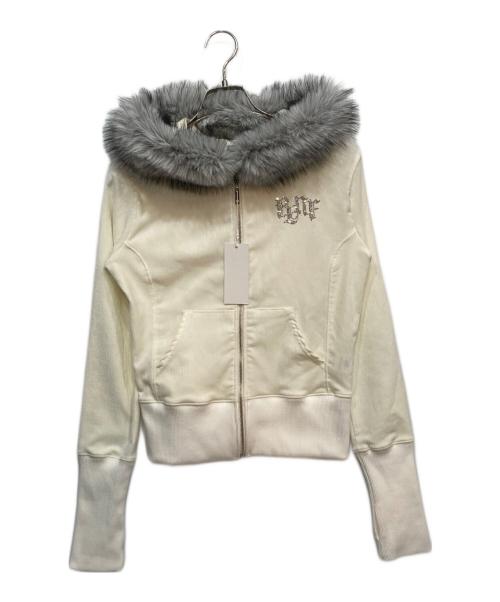 PLEASENOFOLLOW（プリーズノーフォロー）PLEASENOFOLLOW (プリーズノーフォロー) Mari Fur Hoodie Jacket ホワイト サイズ:free 未使用品の古着・服飾アイテム