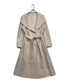 ROPE（ロペ）の古着「カシミヤ混プレミアムウール シルエットコート」｜アイボリー