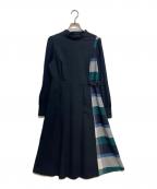 BLUE LABEL CRESTBRIDGEブルーレーベルクレストブリッジ）の古着「ナチュラルドライポプリンドレス」｜ネイビー