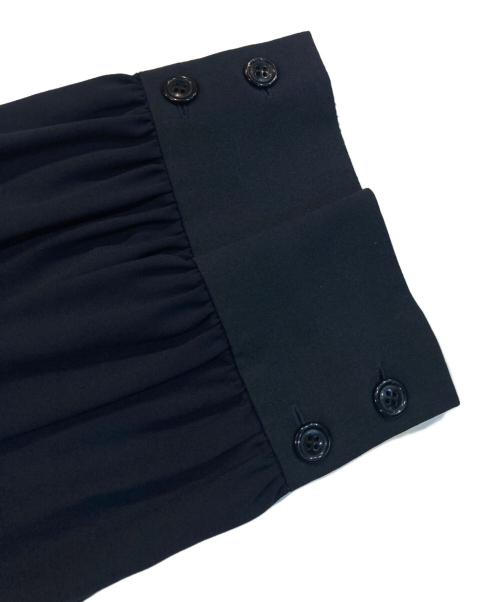 BLUE LABEL CRESTBRIDGE（ブルーレーベルクレストブリッジ）BLUE LABEL CRESTBRIDGE (ブルーレーベルクレストブリッジ) ナチュラルドライポプリンドレス ネイビー サイズ:Mの古着・服飾アイテム