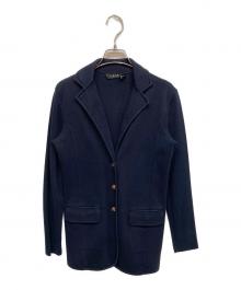 LAUREN RALPH LAUREN（ローレンラルフローレン）の古着「金釦コットンテーラードジャケット」｜ネイビー