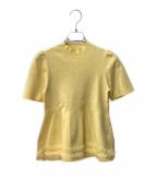 CELFORDセルフォード）の古着「裾 チュール ペプラム ニット」｜イエロー