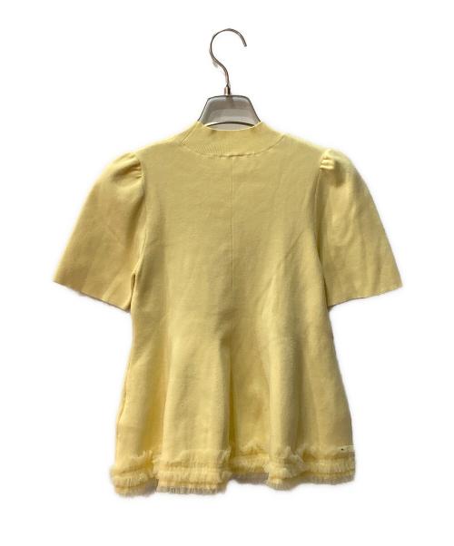 CELFORD（セルフォード）CELFORD (セルフォード) 裾 チュール ペプラム ニット イエロー サイズ:36の古着・服飾アイテム