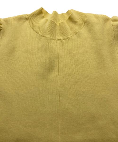 CELFORD（セルフォード）CELFORD (セルフォード) 裾 チュール ペプラム ニット イエロー サイズ:36の古着・服飾アイテム