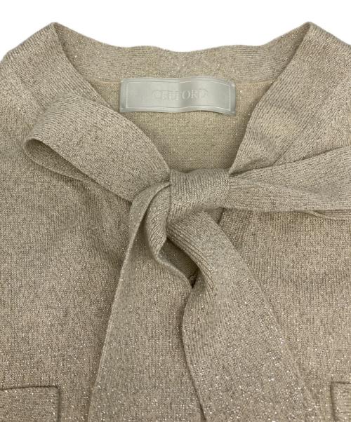 CELFORD（セルフォード）CELFORD (セルフォード) ボウタイニットプルオーバー ベージュ サイズ:36の古着・服飾アイテム