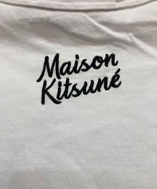 maison kitsune（メゾンキツネ）maison kitsune (メゾンキツネ) hotel olympia (ホテルオランピア) フォックスプリントカットソー ホワイト サイズ:XSの古着・服飾アイテム
