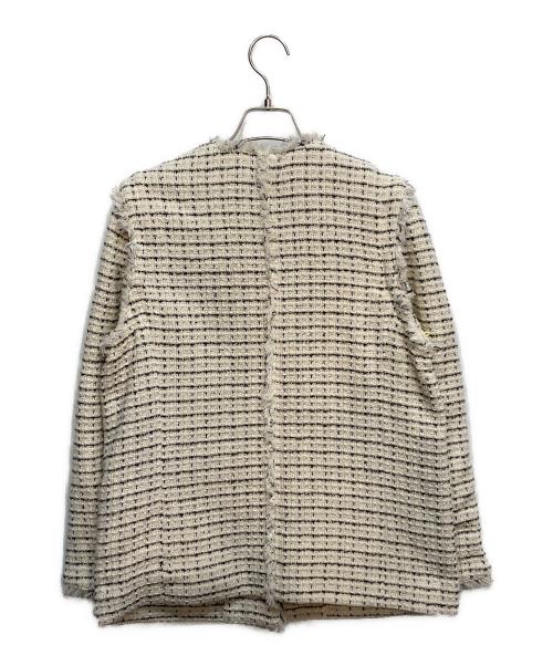 FRAY ID（フレイ アイディー）FRAY ID (フレイ アイディー) GIOLICA2wayツイードジャケット ベージュの古着・服飾アイテム