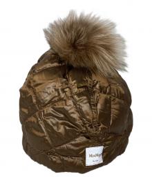 MaxMara THE CUBE（マックスマーラ ザ キューブ）の古着「キルティングキャップ」｜ブラウン